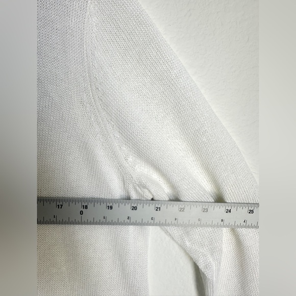 NWT J. Jill Love Linen White Cardigan Large - Picture 8 of 9